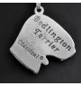 Terrier De Bedlington, Bedlington Terrier - Collier de chien dans une boîte cadeau, médaillon argenté pour fan de chien, pendentif remarquable de la marque Art-Dog