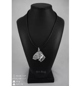 Bedlington Terrier, Rothbury Terrier, Rodbery Terrier - Dog necklace in gift box, silver-plated locket for dog fan, striking pendant by Art-Dog brand