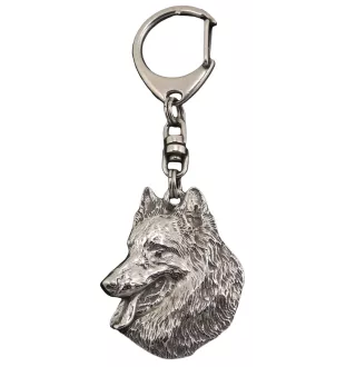 Belgischer Schäferhund - Versilberter Schlüsselanhänger mit Hund in einer Geschenkbox, Handtaschenschmuck, Rucksackanhänger der Marke Art-Dog