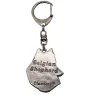 Chiens de Berger Belge - Porte-clés argenté avec un chien dans une boîte cadeau, décoration de sac à main, pendentif de sac à dos par la marque Art-Dog