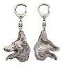 Azawakh, Tuareg Sloughi I - Silver-plated key ring with a dog in a gift box, handbag decoration, backpack pendant by Art-Dog brand