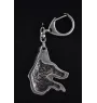 Azawakh, Tuareg Sloughi I - Silver-plated key ring with a dog in a gift box, handbag decoration, backpack pendant by Art-Dog brand