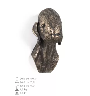 Bedlington Terrier, Rothbury Terrier - Hundestatue, hängende Büste, einzigartige Dekoration für Hundeliebhaber der Marke Art-Dog