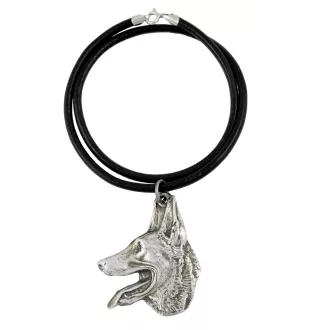 Azawakh I - Halskette mit Hund, versilberter Anhänger für Hundefans, einzigartiger Schmuck der Marke Art-Dog