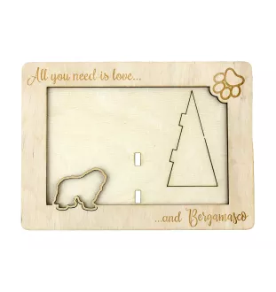 Bergamasco ramka na zdjęcie ze sklejki Art-Dog