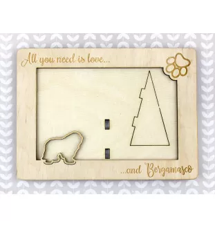 Bergamasco ramka na zdjęcie ze sklejki Art-Dog