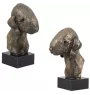 Terrier De Bedlington, Bedlington Terrier - Statue de chien, buste sur socle en pierre, sculpture, trophée pour exposition canine par la marque Art-Dog