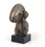Terrier De Bedlington, Bedlington Terrier - Statue de chien, buste sur socle en pierre, sculpture, trophée pour exposition canine par la marque Art-Dog