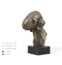 Terrier De Bedlington, Bedlington Terrier - Statue de chien, buste sur socle en pierre, sculpture, trophée pour exposition canine par la marque Art-Dog