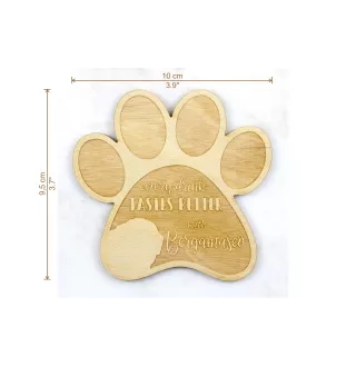 Berger Bergamasque, Berger de Bergame - Sous-verre mug, sous-verre gravé avec chien, cadeau pour amoureux des chiens par la marque Art-Dog