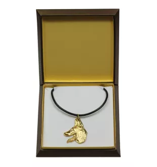 Azawakh, Azawagh I - Collier de chien dans une boîte cadeau, pendentif plaqué or pour les fans de chiens, bijoux remarquables par Art-Dog