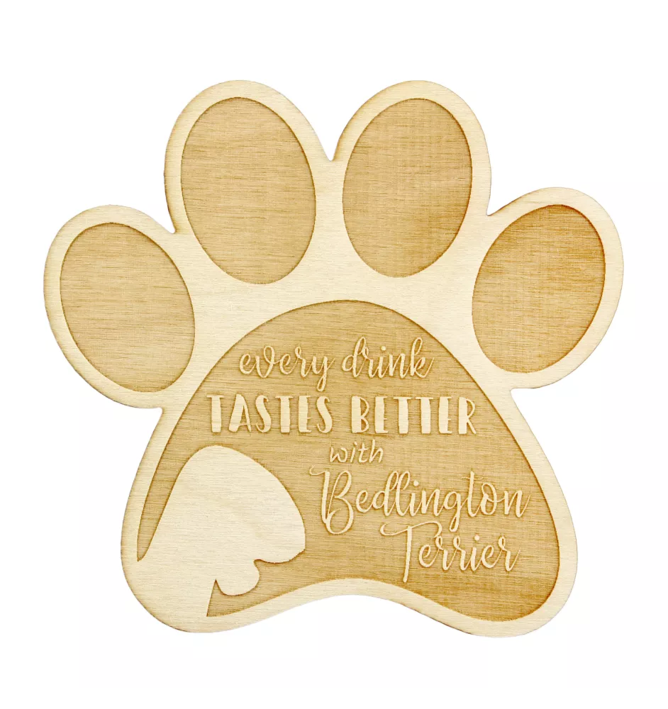 Terrier De Bedlington, Bedlington Terrier - Sous-verre mug, sous-verre gravé avec chien, cadeau pour amoureux des chiens par la marque Art-Dog