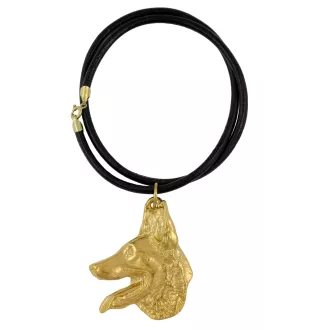 Azawakh I - Hundehalsband, vergoldeter Anhänger für Hundefans, einzigartiger Schmuck der Marke Art-Dog