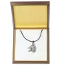 Azawakh, Azawagh I - Collier de chien dans une boîte cadeau, médaillon argenté pour fan de chien, pendentif remarquable de la marque Art-Dog