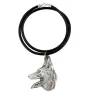 Azawakh I - Hundehalsband in Geschenkbox, versilbertes Medaillon für Hundefans, markanter Anhänger der Marke Art-Dog