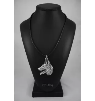 Azawakh, Azawagh I - Collier de chien dans une boîte cadeau, médaillon argenté pour fan de chien, pendentif remarquable de la marque Art-Dog