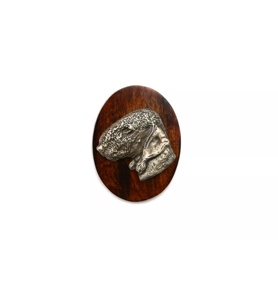 Bedlington Terrier, Rothbury Terrier, Rodbery Terrier - Dog show brooch, starter number clip, dog pin by Art-Dog