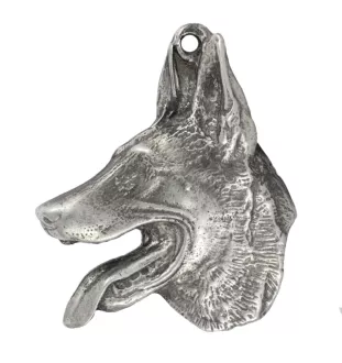 Azawakh, Azawagh I - Collier de chien dans une boîte cadeau, médaillon argenté pour fan de chien, pendentif remarquable de la marque Art-Dog