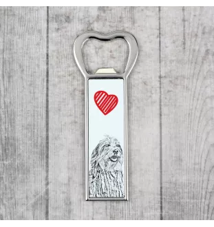 Bergamasker Hirtenhund, Berger de bergame - Flaschenöffner mit Hund, personalisierter Flaschenöffner für den Kühlschrank, ein einzigartiges Geschenk für Männer von der Marke Art-Dog