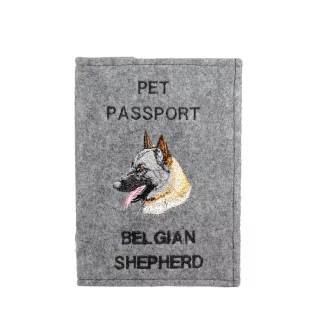 Chiens de Berger Belge - Porte passeport pour chien, porte document, cadeau pour le voyageur de la marque Art-Dog
