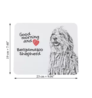 Bergamasco Shepherd Dog, Bergamasco Sheepdog - mouse pad with print, personalized dog-themed mouse pad, unique gadget for an office worker by Art-Dog brand