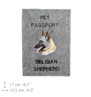 Chiens de Berger Belge - Porte passeport pour chien, porte document, cadeau pour le voyageur de la marque Art-Dog