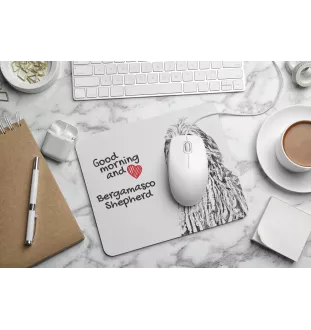 Bergamasco Shepherd Dog, Bergamasco Sheepdog - mouse pad with print, personalized dog-themed mouse pad, unique gadget for an office worker by Art-Dog brand