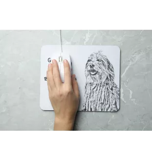 Berger Bergamasque, Berger de Bergame - tapis de souris personnalisé avec impression, tapis de souris personnalisé avec chien, accessoire unique pour employé de bureau de la marque Art-Dog