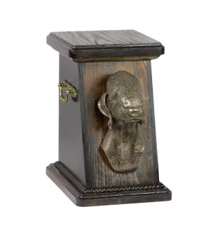 Terrier De Bedlington, Bedlington Terrier - urne pour les cendres d'un chien, une urne élégante avec une statuette, une urne commémorative avec un buste de chien de la marque Art-Dog