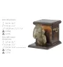 Bedlington Terrier, Rothbury Terrier, Rodbery Terrier - urn for dog ashes with a statuette, elegant urn for a dog, unique urn with a bust of a dog by Art-Dog brand