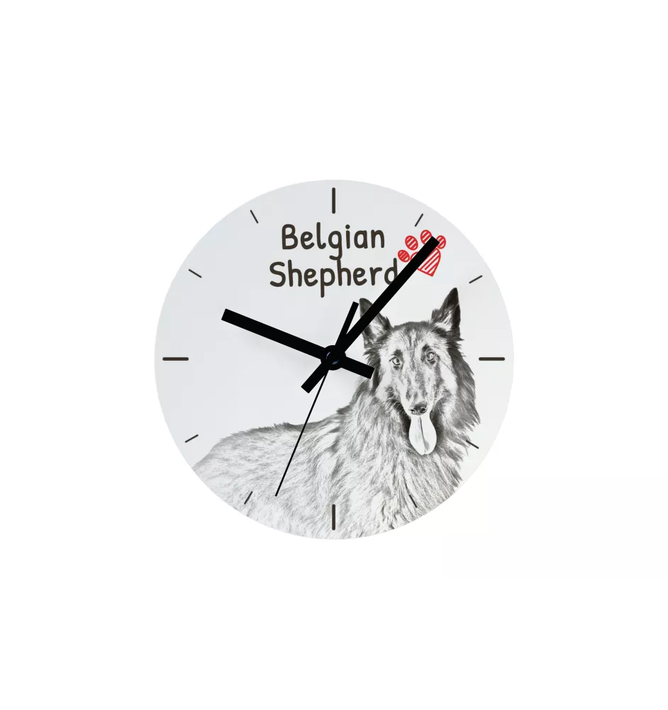 Berger Bergamasque, Berger de Bergame - horloge murale avec chien, horloge de table avec impression, décoration personnalisée de la maison de la marque Art-Dog