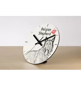 Berger Bergamasque, Berger de Bergame - horloge murale avec chien, horloge de table avec impression, décoration personnalisée de la maison de la marque Art-Dog
