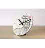 Bergamasco Shepherd Dog, Bergamasco Sheepdog - wall clock with a dog, shelf clock with a print, personalized home decoration from the Art-Dog brand