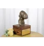 Bedlington Terrier, Rothbury Terrier - Eine Ascheurne für Hunde mit einer Statuette, eine kleine Urne für Hunde, eine personalisierte Urne mit dem Porträt eines Hundes von der Marke Art-Dog.