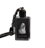 Bergamasco Shepherd Dog, Bergamasco Sheepdog - Crystal key ring with dog photo, illuminated key ring, unique gift by Art-Dog brand