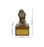 Bedlington Terrier, Rothbury Terrier, Rodbery Terrier - urn for dog ashes with a statuette, small urn for a dog, personalized urn with a bust of a dog by Art-Dog brand