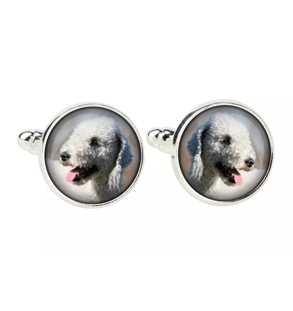 Bedlington Terrier, Rothbury Terrier, Rodbery Terrier - cufflinks, a shirt accessory, a shirt pendant from the Art-Dog brand