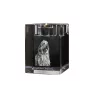 Berger Bergamasque, Berger de Bergame - Bougeoir avec photo de chien, porte bougie en cristal, cadeau personnalisé par la marque Art-Dog