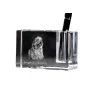 Berger Bergamasque, Berger de Bergame - Porte-stylos, organiseur en cristal avec photo de chien, décoration de bureau unique par la marque Art-Dog
