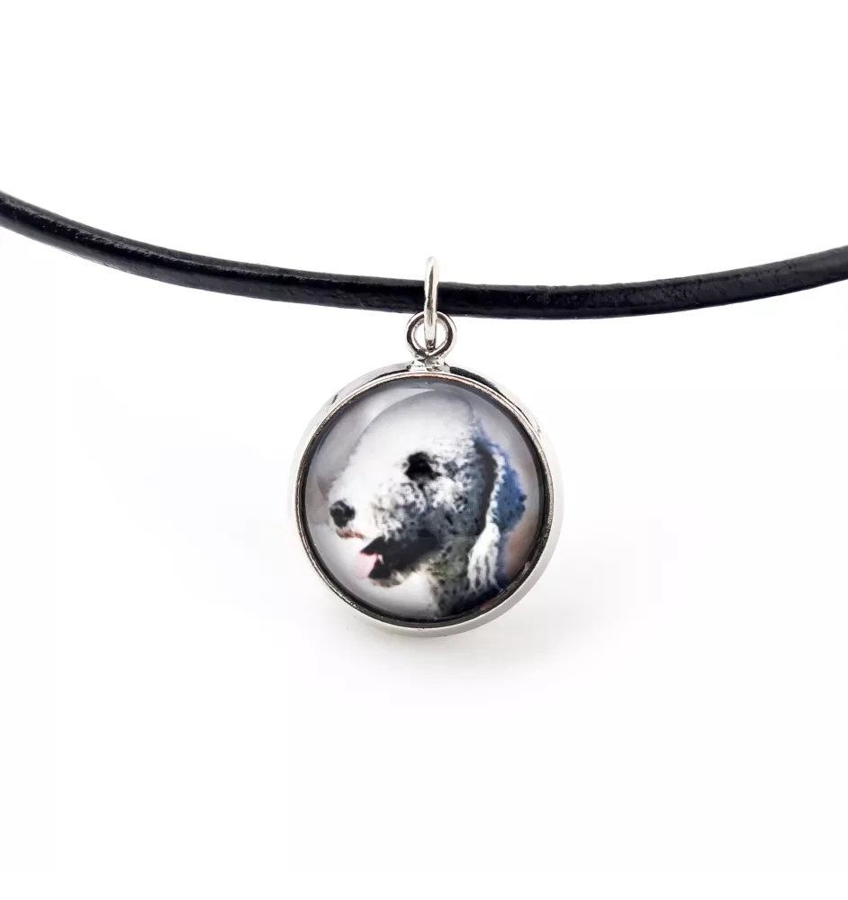 Terrier De Bedlington, Bedlington Terrier - collier pendentif avec votre photo, fait main, bijoux de la marque Art-Dog