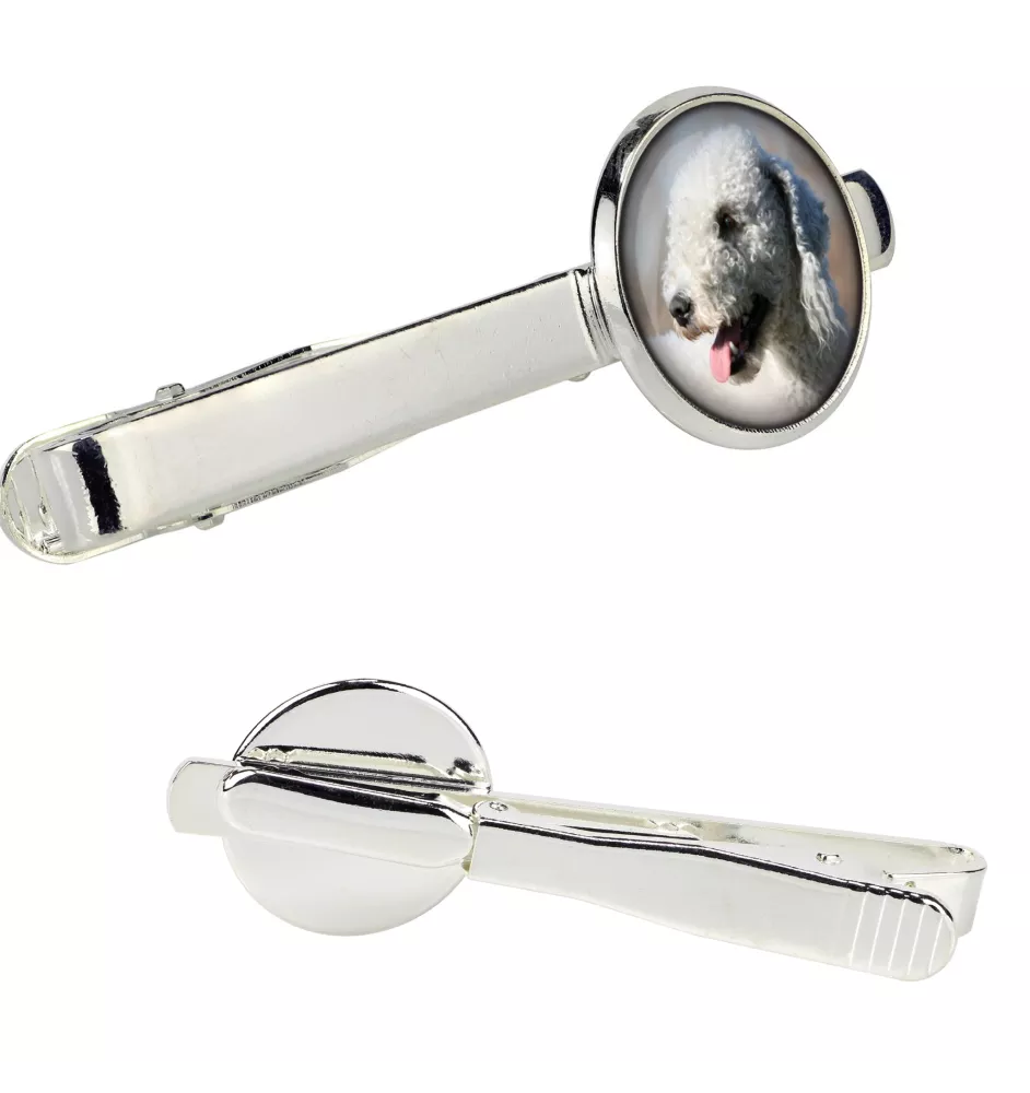 Bedlington Terrier, Rothbury Terrier, Rodbery Terrier - tie clip in a box, stylish tie, personalized jewelry from the Art-Dog brand