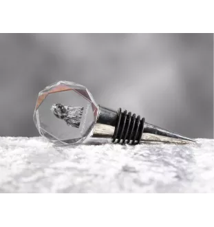 Bergamasco Shepherd Dog, Bergamasco Sheepdog - Bottle stopper, crystal wine stopper with photo, personalised gift for bartender by Art-Dog brand