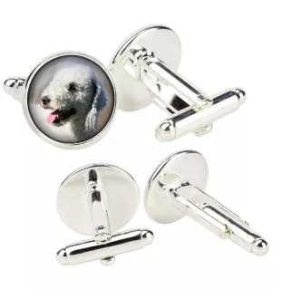 Bedlington Terrier, Rothbury Terrier - Manschettenknöpfe in einer Schachtel, handgefertigter Schmuck, Produkt der Marke Art-Dog