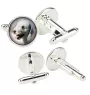 Bedlington Terrier, Rothbury Terrier - Manschettenknöpfe in einer Schachtel, handgefertigter Schmuck, Produkt der Marke Art-Dog