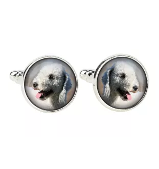 Bedlington Terrier, Rothbury Terrier - Manschettenknöpfe in einer Schachtel, handgefertigter Schmuck, Produkt der Marke Art-Dog