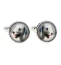 Terrier De Bedlington, Bedlington Terrier - Boutons de manchette dans une boîte, bijoux faits à la main, produit de la marque Art-Dog