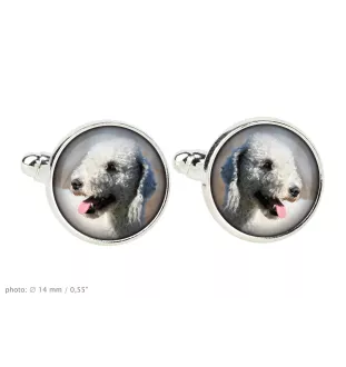 Bedlington Terrier, Rothbury Terrier - Manschettenknöpfe in einer Schachtel, handgefertigter Schmuck, Produkt der Marke Art-Dog