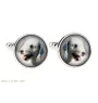 Bedlington Terrier, Rothbury Terrier, Rodbery Terrier - cufflinks in a box, handmade jewelry, product of the Art-Dog brand