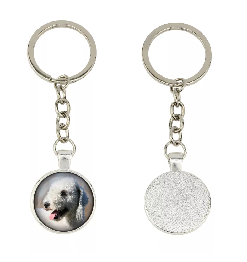 Terrier De Bedlington, Bedlington Terrier - porte-clés dans une boîte, photo personnelle, porte-clés de la marque Art-Dog
