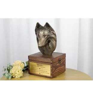 Chiens de Berger Belge - urne pour les cendres du chien avec une statuette, petite urne pour chien, urne personnalisée avec le buste du chien de la marque Art-Dog